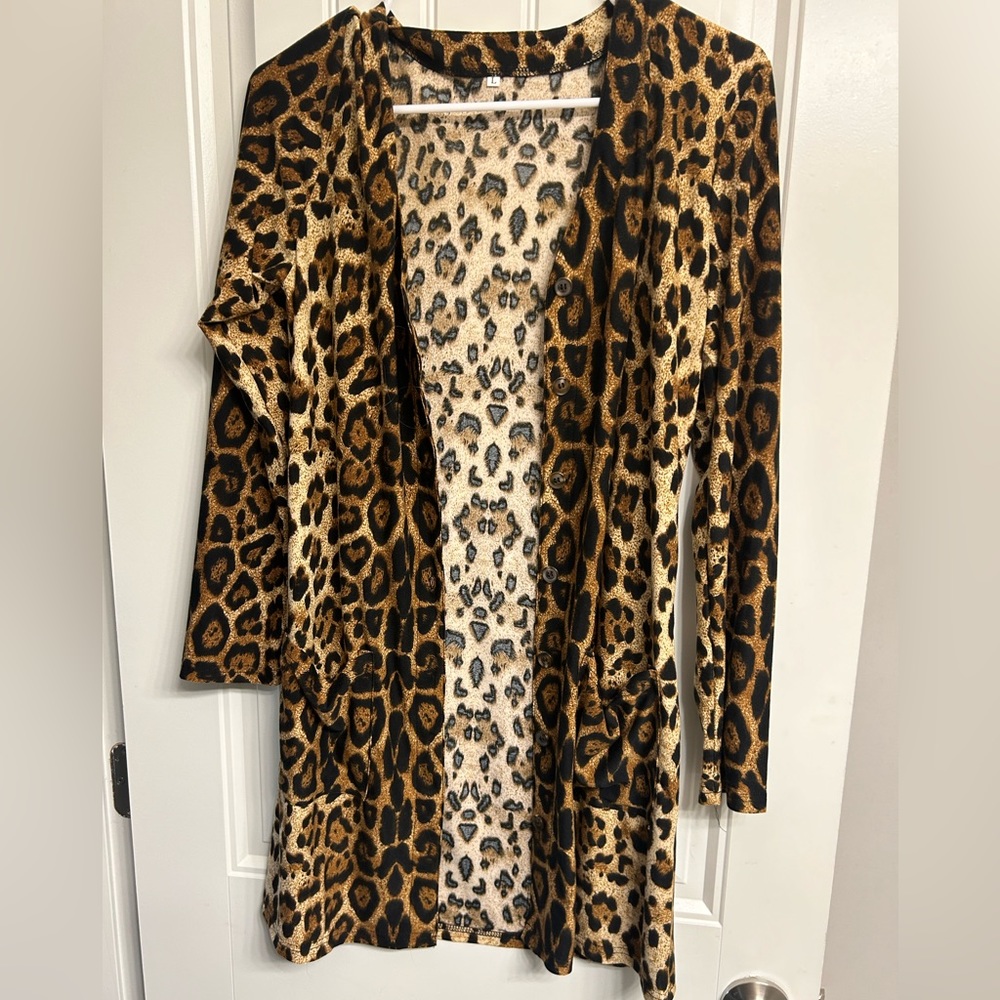 Leopard cardigan brand new